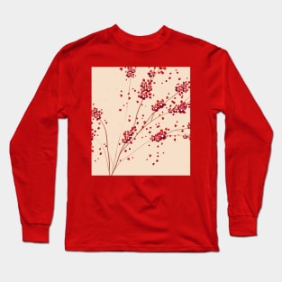 Boho Sakura Abstract Long Sleeve T-Shirt